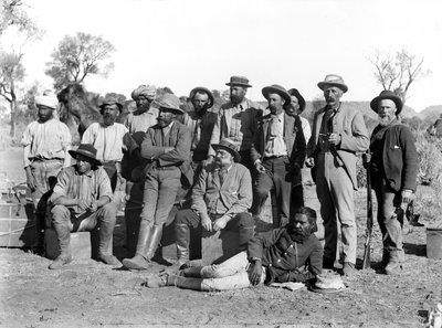 Members of the Horn Expedition, Alice Springs, Central Australia, 1894 by Walter Baldwin Spencer